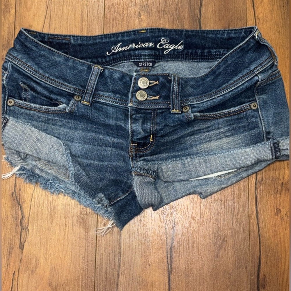 American Eagle Outfitters Dark Blue Jean Shorts